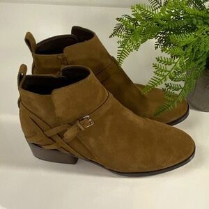 COLE HAAN TAN SUEDE BOOTIES